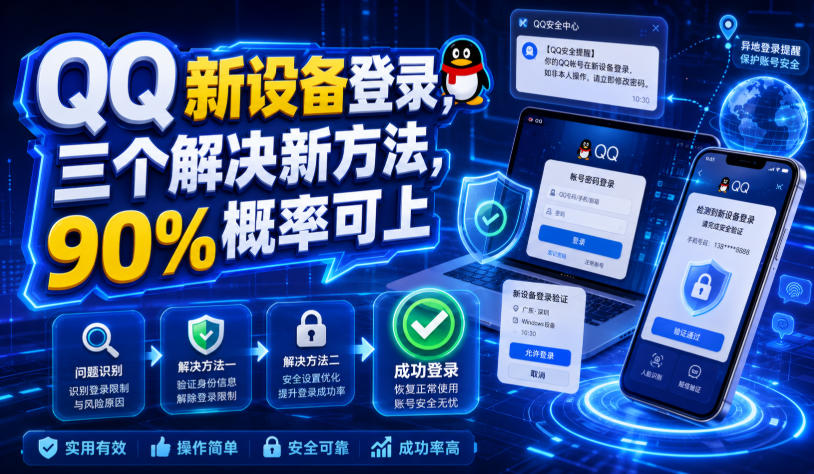 QQ新设备登录，三个解决新方法，90%概率可上-西蒙学社