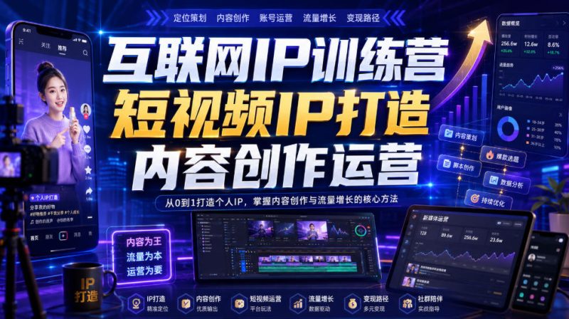 互联网IP训练营,短视频IP打造,内容创作运营-西蒙学社