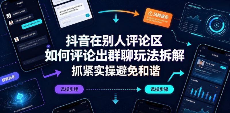 抖音在别人评论区如何评论出群聊玩法拆解,抓紧实操避免和谐-西蒙学社