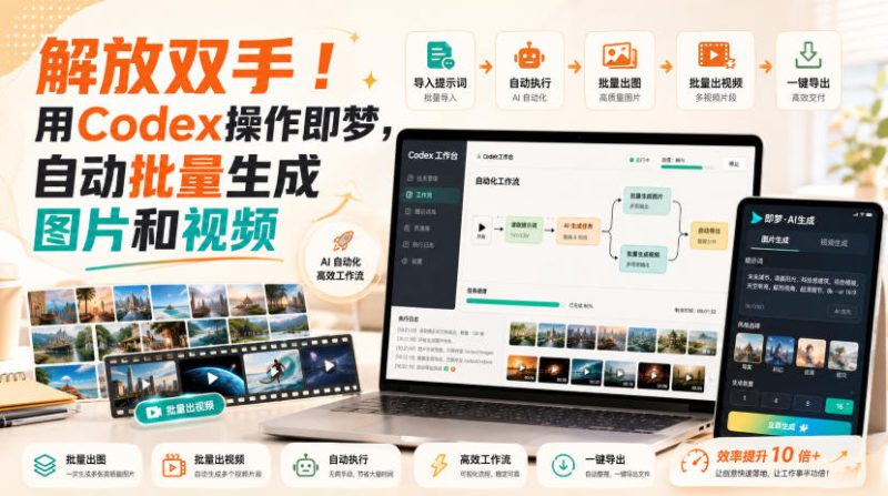 解放双手!用Codex操作即梦,自动批量生成图片和视频-西蒙学社