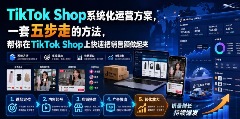 TikTok Shop系统化运营方案，一套五步走的方法，帮你在TikTok Shop上快速把销售额做起来【原创双语字幕】-西蒙学社