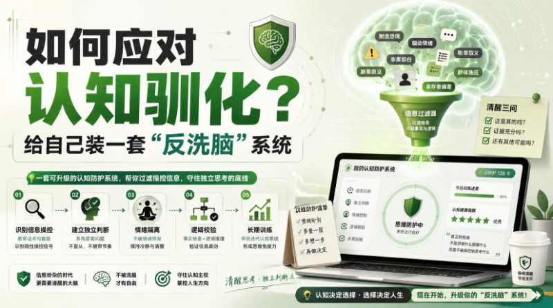 付费文章:如何应对认知驯化?给自己装一套“反洗脑”系统-西蒙学社