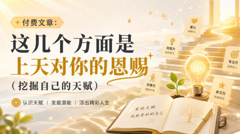 付费文章:这几个方面是上天对你的恩赐(挖掘自己的天赋)-西蒙学社