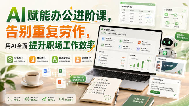 AI赋能办公进阶课,告别重复劳作,用AI全面提升职场工作效率-西蒙学社