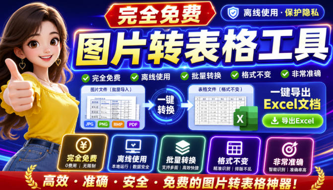 图片表格识别提取工具,支持一键从图片中智能提取表格并导出Excel文件,可离线免网运行,FastTableOCR-西蒙学社