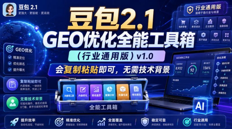 豆包2.1 GEO优化全能工具箱（行业通用版）v1.0，会复制粘贴即可，无需技术背景-西蒙学社