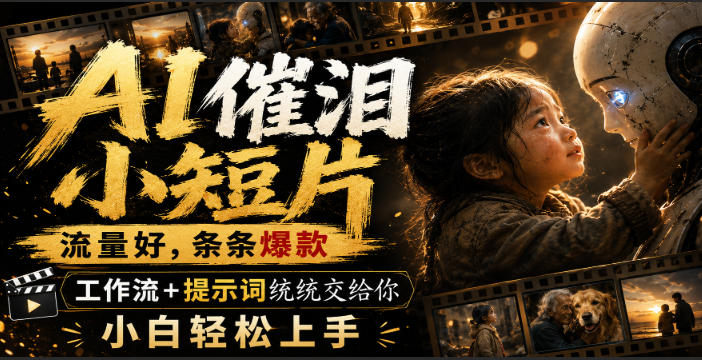 AI催泪小短片,流量好,条条爆款,工作流+提示词统统交给你,小白轻松上手-西蒙学社