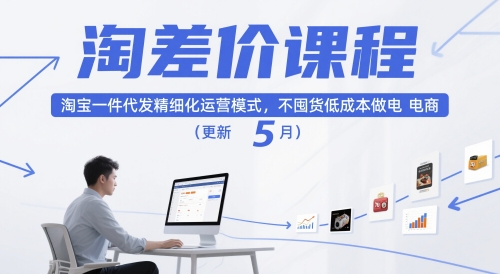 淘差价课程,淘宝一件代发精细化运营模式,不囤货低成本做电商(更新26年8月)-西蒙学社