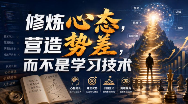 付费文章：修炼心态，营造势差，而不是学习技术-西蒙学社
