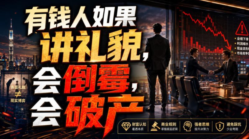 付费文章：有钱人如果讲礼貌，会倒霉，会破产-西蒙学社