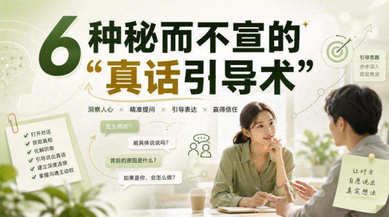 付费文章:6种秘而不宣的“真话引导术”-西蒙学社