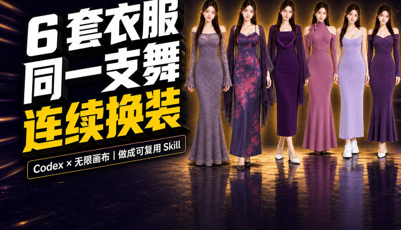 同一支舞,6套衣服按顺序切换:我把服装换装视频做成了一个Skill-西蒙学社