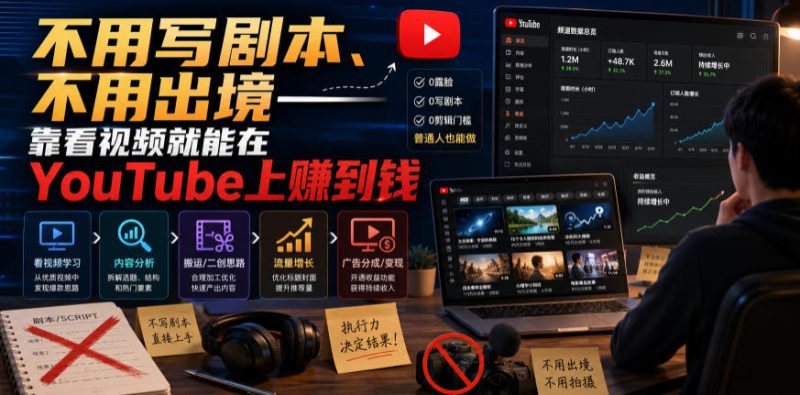 不用写剧本、不用出境——靠看视频就能在YouTube上賺到钱【原创双语字幕】-西蒙学社