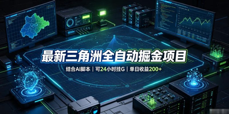 最新三角洲全自动掘金项目,结合AI脚本,可24小时挂G,单日收益200+【揭秘】-西蒙学社