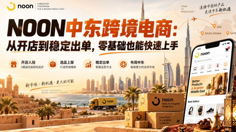 NOON中东跨境电商：从开店到稳定出单，零基础也能快速上手（更新2026）-西蒙学社
