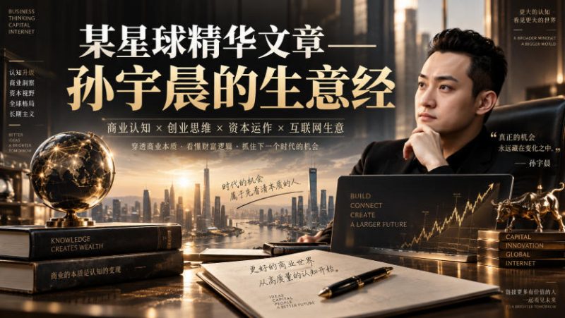 某星球精华文章——孙宇晨的生意经-西蒙学社