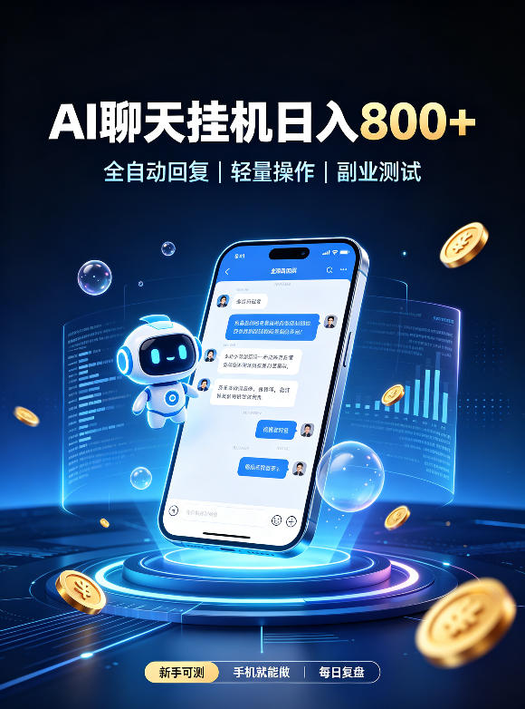AI聊天挂G项目，日入800+，适用个人副业，工作室矩阵操作，无需真人实时值守【揭秘】-西蒙学社