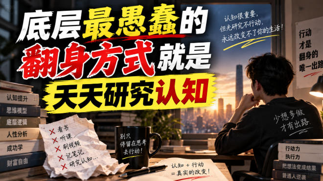 付费文章：底层最愚蠢的翻身方式就是天天研究认知-西蒙学社