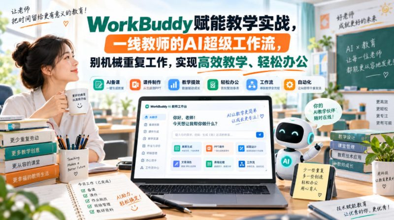 WorkBuddy赋能教学实战，一线教师的AI超级工作流，别机械重复工作，实现高效教学、轻松办公-西蒙学社