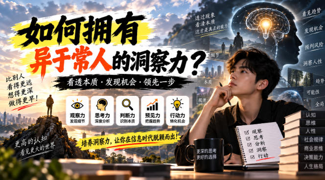 某公众号付费文章:如何拥有异于常人的洞察力?-西蒙学社