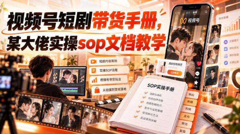视频号短剧带货手册,某大佬实操sop文档教学-西蒙学社