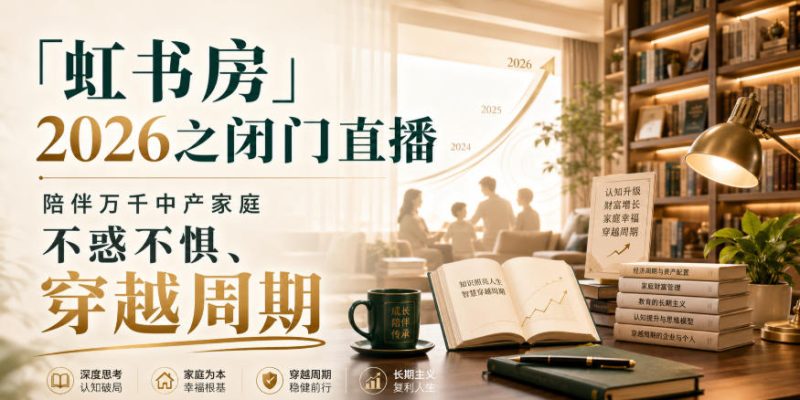 「虹书房」2026之闭门直播,陪伴万千中产家庭,不惑不惧、穿越周期-西蒙学社