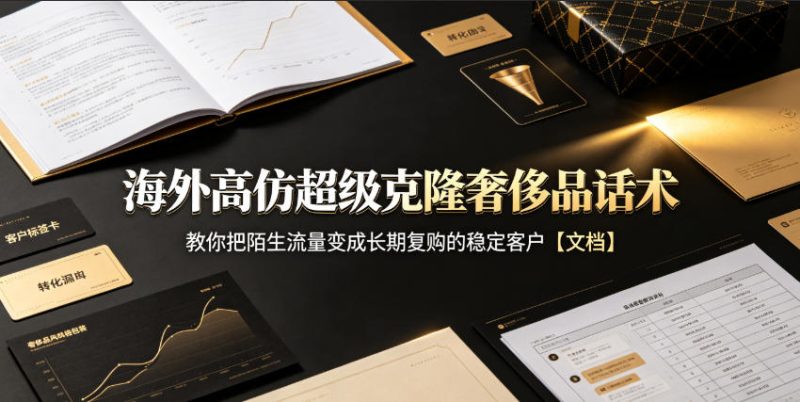 海外高仿超级克隆奢侈品话术,教你把陌生流量变成长期复购的稳定客户【文档】-西蒙学社
