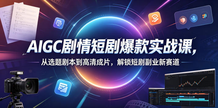 AIGC剧情短剧爆款实战课,从选题剧本到高清成片,解锁短剧副业新赛道(更新0906)-西蒙学社