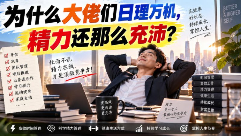 付费文章：为什么大佬们日理万机，精力还那么充沛？-西蒙学社