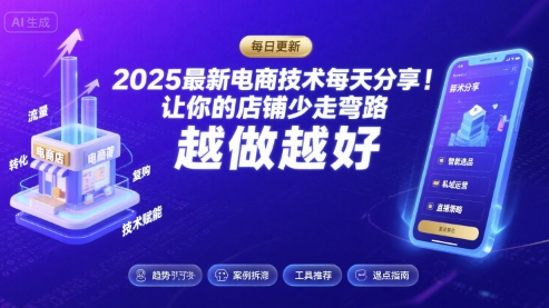 2025-2026最新电商技术每天分享，让你的店铺少走弯路，越做越好(更新26年09月)-西蒙学社