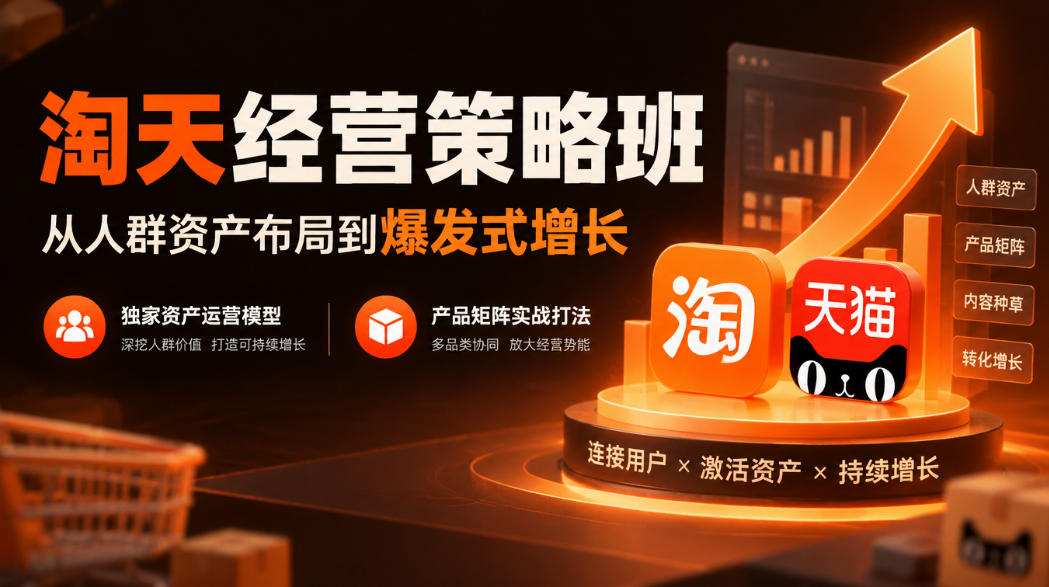 淘天经营策略班，从人群资产布局到爆发式增长，独家资产运营模型，产品矩阵实战打法-西蒙学社