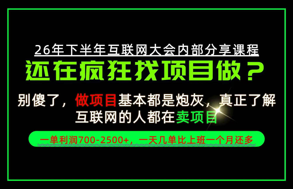 请不要再疯狂的找项目了！卖项目一单700-2.5k+不香吗？当天上手，当天变现！【揭秘】-西蒙学社