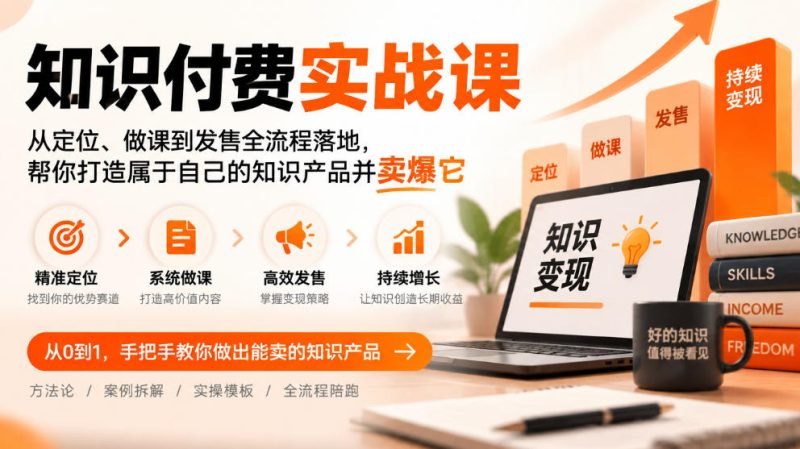 知识付费实战课:从定位、做课到发售全流程落地,帮你打造属于自己的知识产品并卖爆它-西蒙学社
