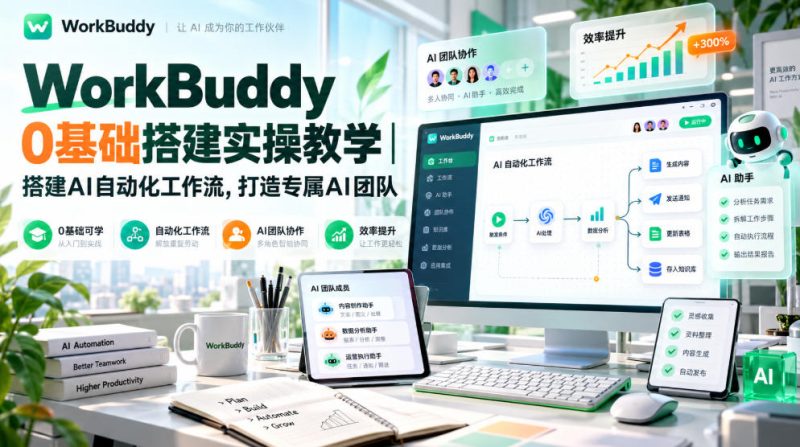 WorkBuddy 0基础搭建实操教学｜搭建AI自动化工作流，打造专属AI团队-西蒙学社