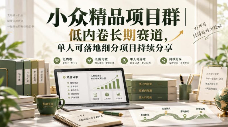 小众精品项目群|低内卷长期赛道,单人可落地细分项目持续分享-西蒙学社