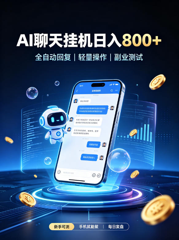 AI聊天挂G项目,日入800➕,全自动操作,适用个人副业,支持工作室矩阵操作【揭秘】-西蒙学社