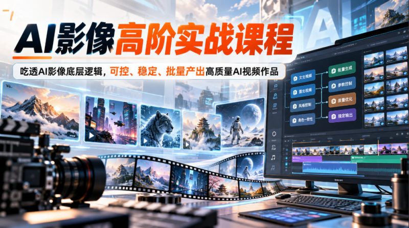 AI影像高阶实战课程,吃透AI影像底层逻辑,可控、稳定、批量产出高质量AI视频作品-西蒙学社