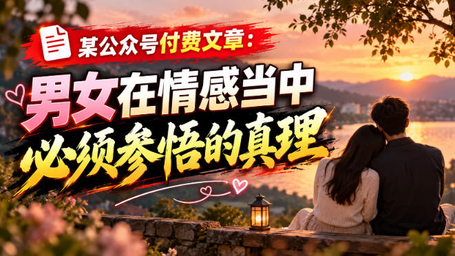 某公众号付费文章:男女在情感当中必须参悟的真理-西蒙学社